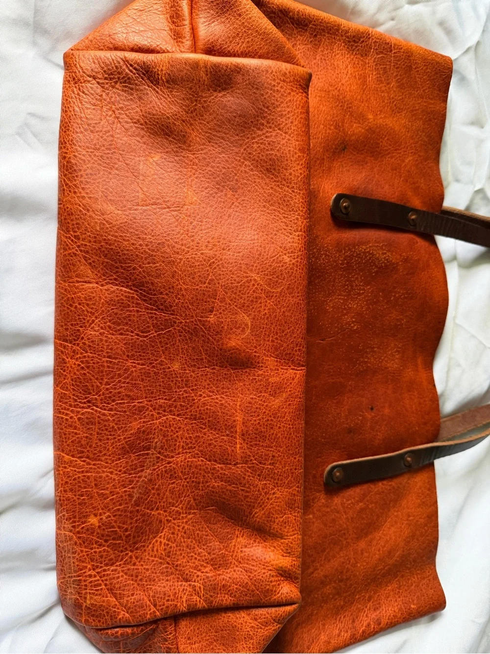 Go Forth Goods Large Avery tote in Tangerine bison - Picture 5 of 11